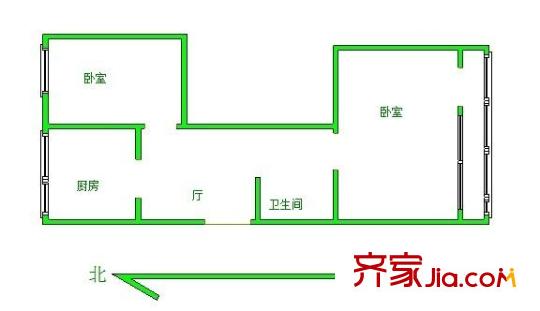 櫻駝花園戶型圖戶型圖2室 2室1廳1衛(wèi)1廚