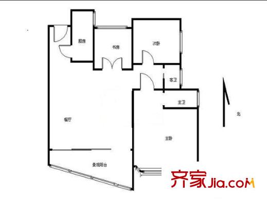 萬(wàn)科金色家園戶(hù)型圖戶(hù)型圖 3室 3室2廳1衛(wèi)1廚