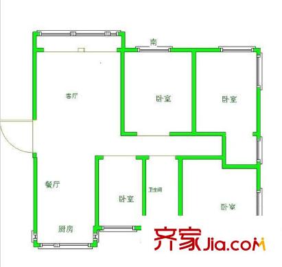 天印花園戶型圖戶型圖 4室 4室3廳2衛(wèi)1廚