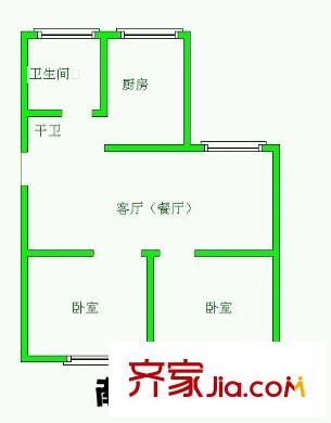 天印花園戶型圖戶型圖2室 2室1廳1衛(wèi)1廚