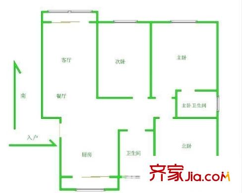 文鼎雅苑戶型圖戶型圖 3室 3室2廳2衛(wèi)1廚