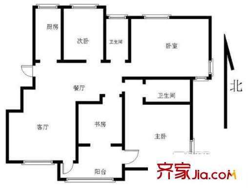 云錦美地戶型圖戶型圖 4室 4室2廳2衛(wèi)1廚