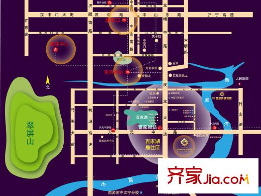 21世紀(jì)百家湖1號(hào)區(qū)位圖