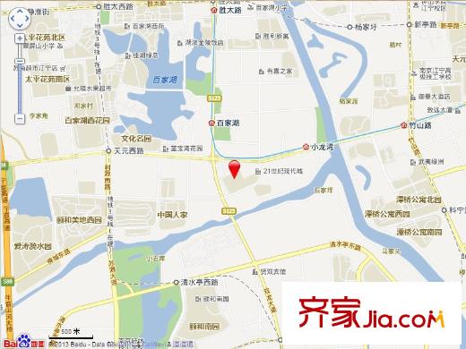 21世紀(jì)百家湖1號(hào)交通圖