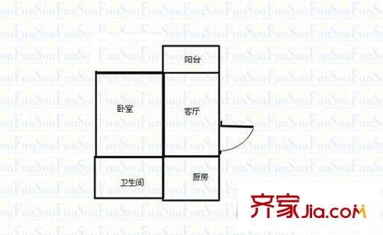萊茵東郡戶型圖戶型圖1室 1室1廳1衛(wèi)1廚