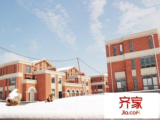 鴻德紫谷外景圖項目2、8#樓外立面實景（2013.2）