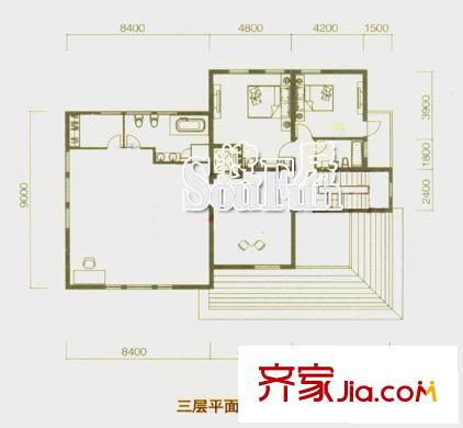 翠海名家園戶型圖名家別墅06（三層） 5室2廳5衛(wèi)1廚
