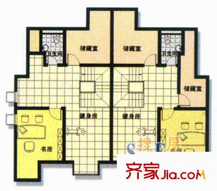東湖麗島別墅戶型圖東湖麗島 2室2廳1衛(wèi)1廚