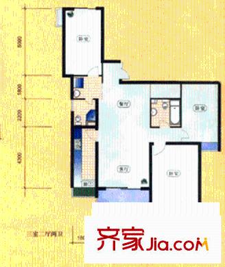 文思苑戶型圖戶型圖 3室 3室1廳2衛(wèi)1廚