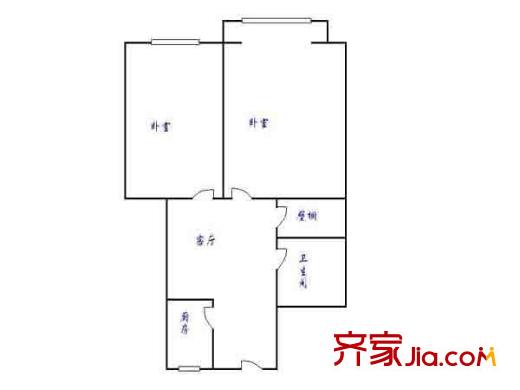科苑公寓戶型圖戶型圖 2室 2室1廳1衛(wèi)1廚