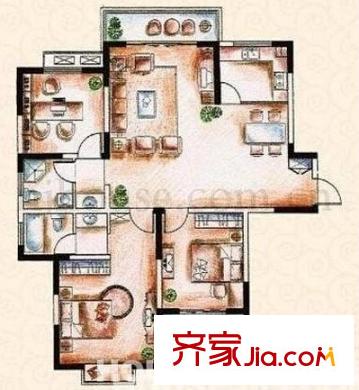 淳東花園戶型圖戶型圖 2室 