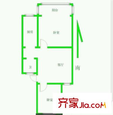 燕康園戶型圖戶型圖 2室 2室1廳1衛(wèi)