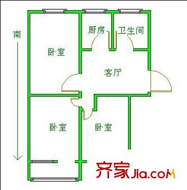 康福村戶型圖戶型圖 3室 