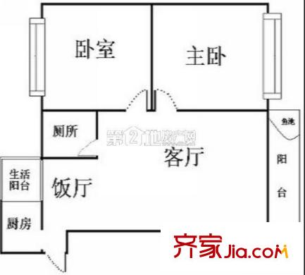 風(fēng)和日麗花園戶型圖戶型圖 2室 2室1廳1衛(wèi)