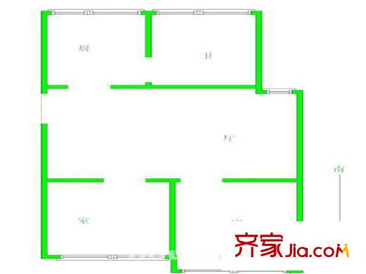 興隆紡織公寓戶型圖戶型圖 2室 2室1廳1衛(wèi)1廚