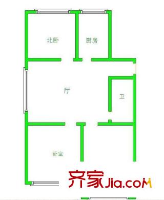 龍?zhí)堵沸^(qū)戶型圖3室 3室2廳1衛(wèi)1廚