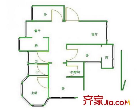 東郊小鎮(zhèn)第五街區(qū)戶型圖戶型圖 4室 