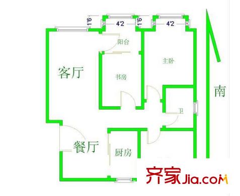 東郊小鎮(zhèn)第五街區(qū)戶型圖戶型圖 2室 