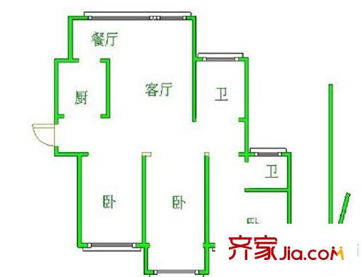 東郊小鎮(zhèn)第五街區(qū)戶型圖戶型圖 3室 