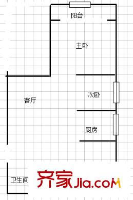 南湖邊小區(qū)戶型圖戶型圖2室 2室1廳1衛(wèi)1廚