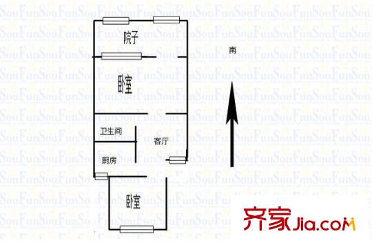 南湖邊小區(qū)戶型圖戶型圖 2室 2室1廳1衛(wèi)