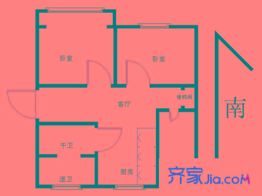 迎賓村戶型圖戶型圖 3室 3室1廳1衛(wèi)1廚