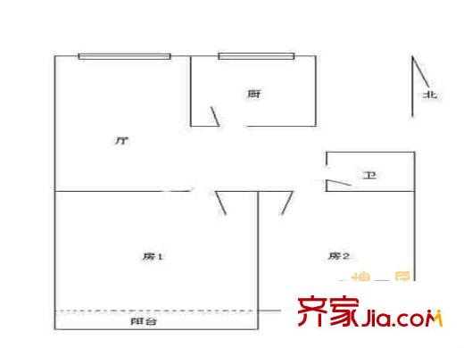 迎賓村戶型圖戶型圖2室 2室1廳1衛(wèi)1廚