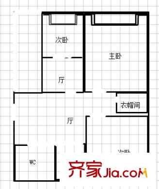 迎賓村戶型圖戶型圖 3室 3室2廳1衛(wèi)1廚