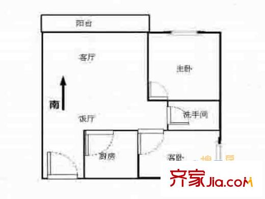 迎賓村戶型圖戶型圖 2室 2室2廳1衛(wèi)1廚