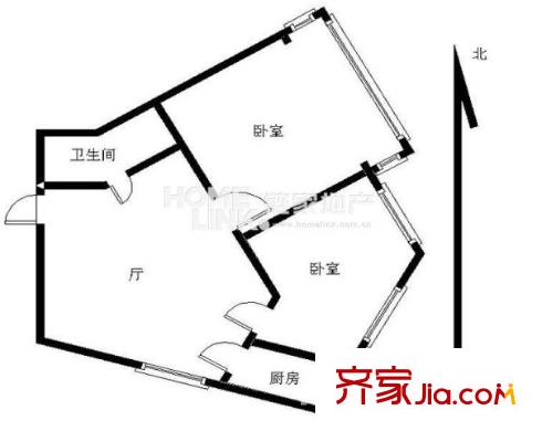 洪武高層戶型圖戶型圖2室 2室1廳1衛(wèi)1廚