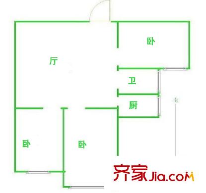 武學(xué)園戶型圖戶型圖 3室 3室2廳1衛(wèi)1廚