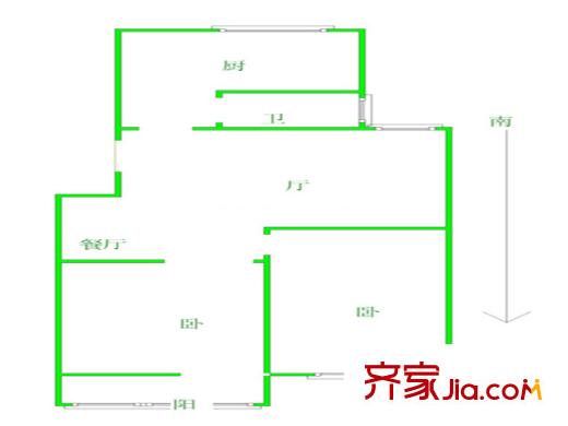 晏公廟西村戶型圖戶型圖 2室 2室1廳1衛(wèi)1廚