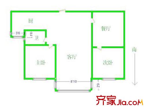 晏公廟西村戶型圖戶型圖 2室 2室2廳1衛(wèi)1廚