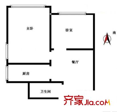 藝苑村戶型圖戶型圖 2室 2室2廳1衛(wèi)1廚