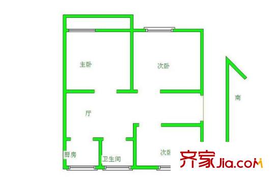 藝苑村戶型圖戶型圖 3室 3室1廳1衛(wèi)1廚