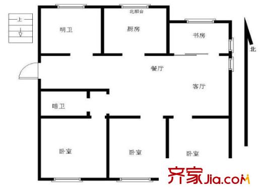彩虹苑戶型圖戶型圖 4室  4室2廳2衛(wèi)1廚