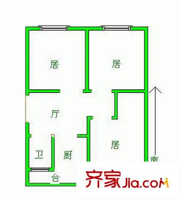 茶亭村戶型圖戶型圖 3室  3室1廳1衛(wèi)