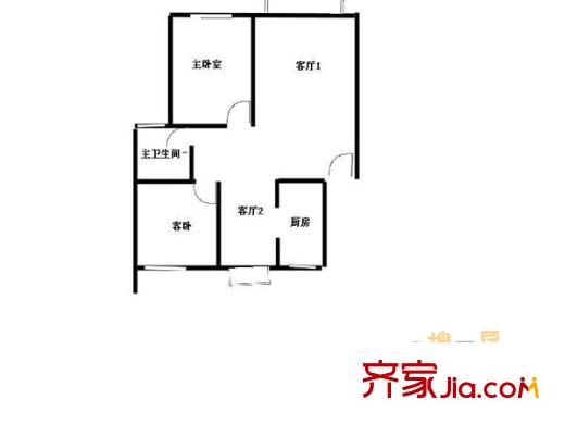 南苑宇園戶型圖戶型圖 2室2廳1衛(wèi)1廚