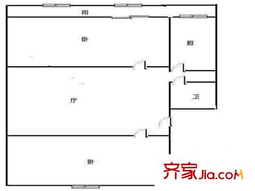 上海明珠花園戶型圖戶型圖 2室 2室2廳2衛(wèi)1廚