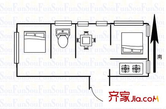 韓家苑戶型圖戶型圖2室 2室1廳1衛(wèi)1廚