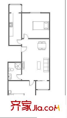 仁園戶型圖戶型圖 2室 2室1廳1衛(wèi)1廚