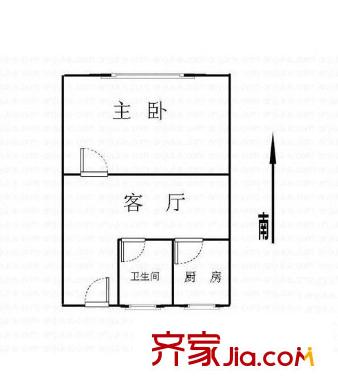 鶯歌苑戶型圖戶型圖 1室  1室1廳1衛(wèi)1廚