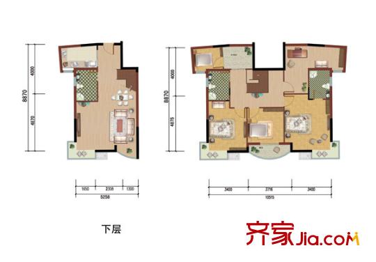 紫金銀座戶型圖戶型圖 5室 5室2廳3衛(wèi)