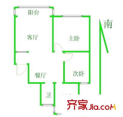 鶯歌苑戶型圖戶型圖 2室 2室2廳1衛(wèi)1廚