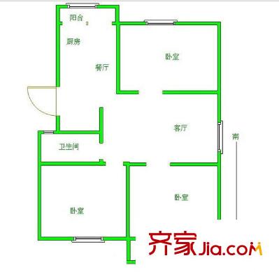 鶯歌苑戶型圖戶型圖 3室 3室2廳1衛(wèi)1廚