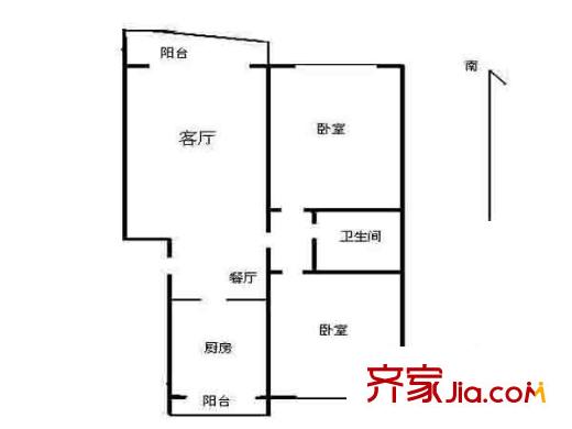 螞蟻工坊戶型圖戶型圖 2室 2室2廳1衛(wèi)1廚