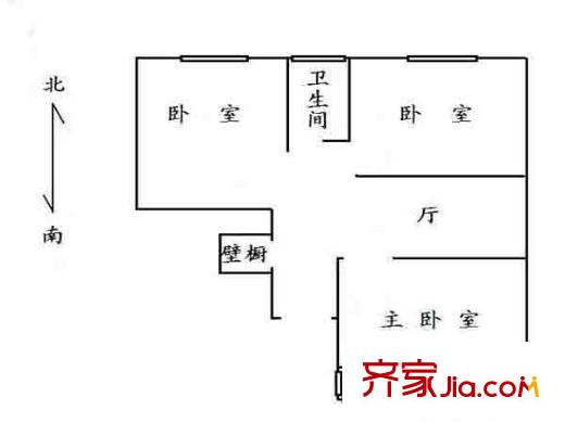 螞蟻工坊戶型圖戶型圖 3室 3室1廳1衛(wèi)1廚