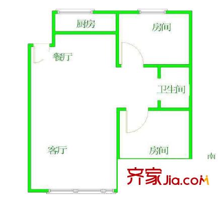 蘋果都市戶型圖戶型圖  2室 2室2廳1衛(wèi)1廚