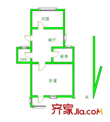 黃鸝新村戶型圖戶型圖 2室 2室1廳1衛(wèi)1廚