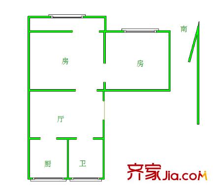 二十八所南苑戶型圖戶型圖 2室 2室1廳1衛(wèi)1廚